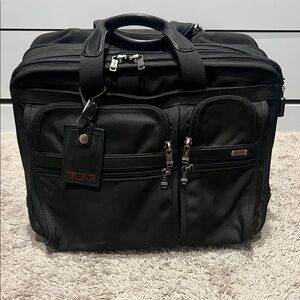TUMI Black Briefcase for Men